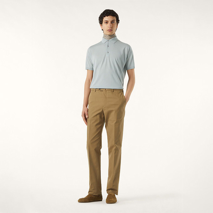 loro piana short sleeve wool polo